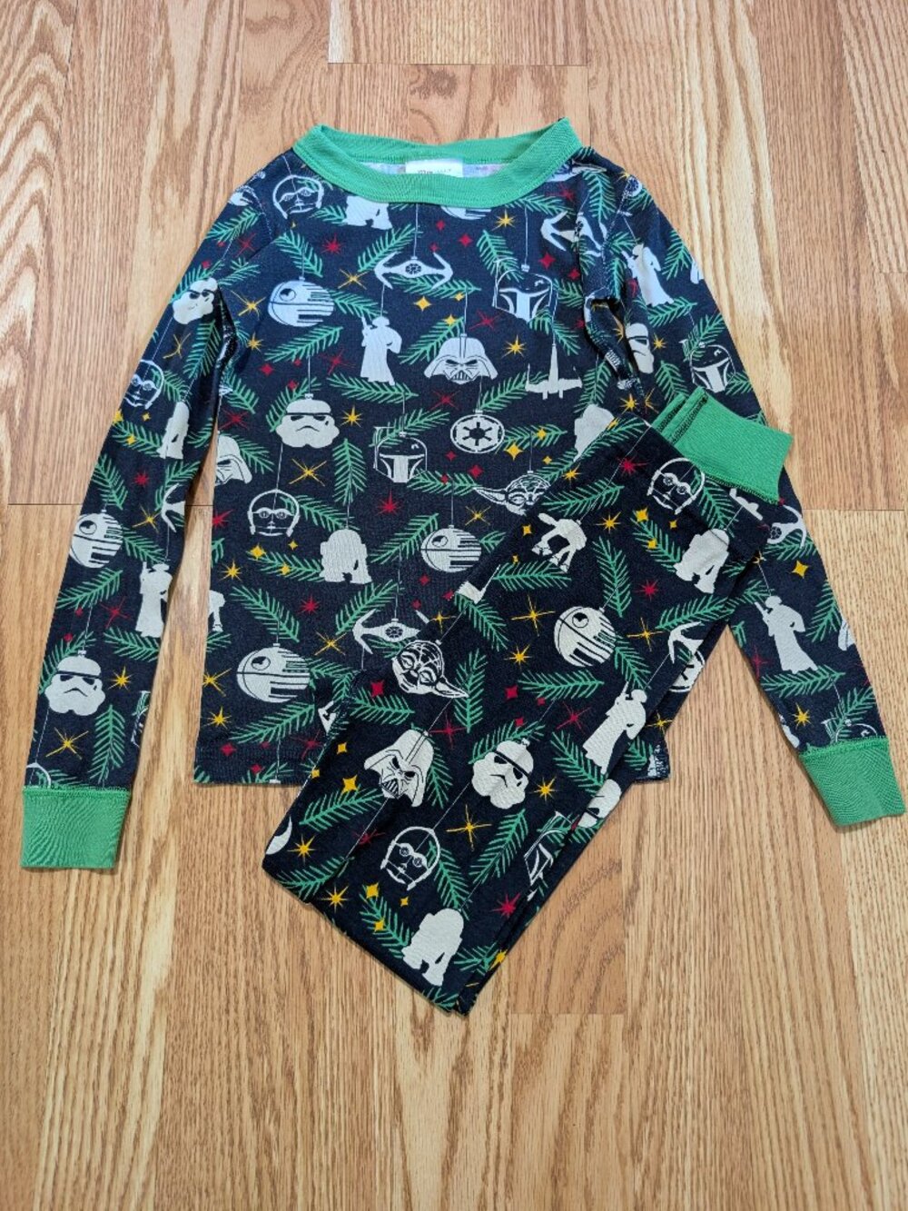 Hanna Andersson Star Wars Holiday Long John Pajams 120 6/7 Peru